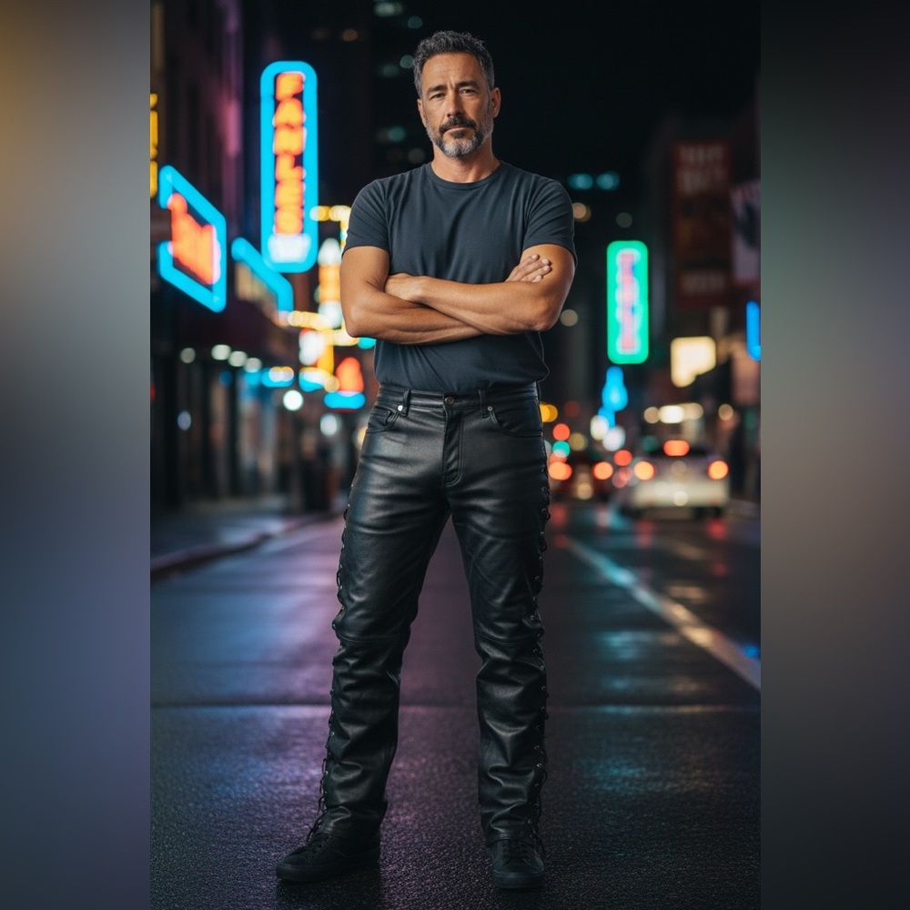 Hudson Leather pants  lace up sides
